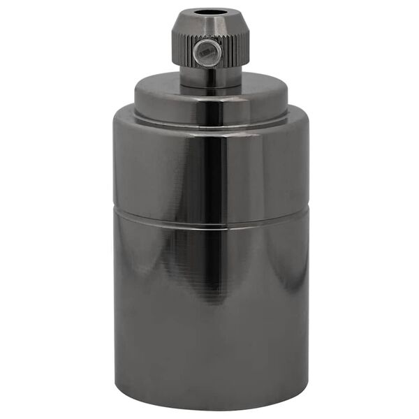 vidaXL Lampenfassungen 2 Stk. Glänzend Schwarz E27