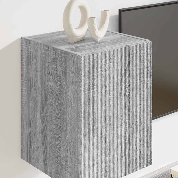 vidaXL TV-Wandschrank Graues Sonoma 30 x 31 x 40 cm Holzwerkstoff