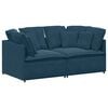 vidaXL Modulares Sofa mit Kissen Samt Blau