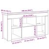 vidaXL Eck-LED-TV-Schrank Artisan-Eiche 100 x 40 x 50 cm Holzwerkstoff