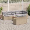 vidaXL Gartensofa-set 9 pcs Beige und Hellgrau Poly-Rattan
