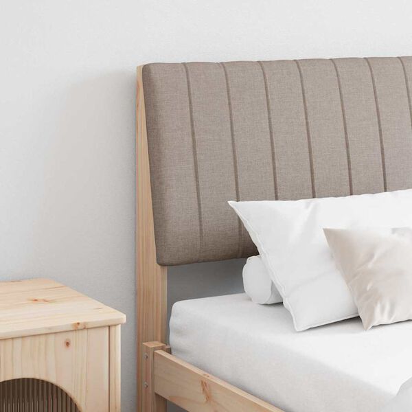 vidaXL Gepolstertes Kopfteil Taupe 180 cm Massives Kiefernholz