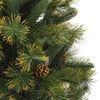 vidaXL Künstlicher Klapp-Weihnachtsbaum mit Tannenzapfen Grün 120 cm