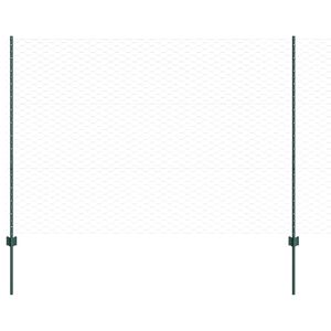 vidaXL Sechseckzaun mit Pfosten 25 x 1,5 m PVC-beschichteter Stahl