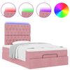 vidaXL Ottoman-Bett mit Matratzen & LEDs Rosa 120x200 cm Samt