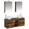 vidaXL Badezimmerm&ouml;bel-Set 5 pcs Ger&auml;ucherte Eiche