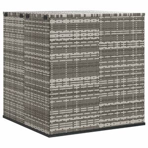 vidaXL Garten-Kissenbox PE Rattan 100x97,5x104 cm Grau