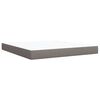 vidaXL Boxspringbett mit Matratze Taupe 180x200 cm Stoff