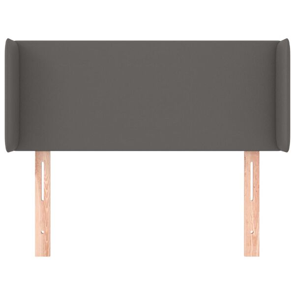 vidaXL Kopfteil mit Ohren Grau 83x16x78/88 cm Kunstleder