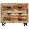 vidaXL Sideboard mit 3 Schubladen 80x30x65 cm Massives Raues Mangoholz