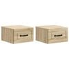 vidaXL Wandmontierter Nachttisch 2 stk. Sonoma-Eiche 34,5 x 33 x 20 cm
