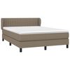 vidaXL Boxspringbett mit Matratze Taupe 140x190 cm Stoff
