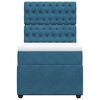 vidaXL Boxspringbett mit Matratze Blau 90x190 cm Samt