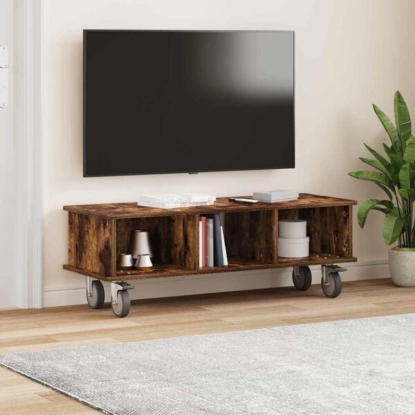 vidaXL TV-St&auml;nder Ger&auml;ucherte Eiche 100 x 35 x 35 cm Holzwerkstoff