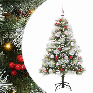 vidaXL K&uuml;nstlicher Weihnachtsbaum Gr&uuml;n und Wei&szlig; 120 cm