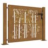vidaXL Gartentor 100x100 cm Cortenstahl Bambus-Design