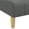 vidaXL Schlafsofa in L-Form Dunkelgrau 255x140x70 cm Stoff