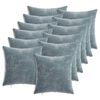 vidaXL Kissenbezug 12 pcs HEERLEN Himmelblau 40 x 40 cm Chenille-Stoff