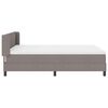 vidaXL Boxspringbett mit Matratze Taupe 200 x 140 cm Polyester