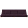 vidaXL Schlafsofa 2-Sitzer mit 2 Kissen & Hocker Lila Stoff