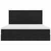 vidaXL Bett mit Stauraum und LED mit LED Schwarz 180 x 200 cm Samt
