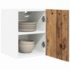 vidaXL H&auml;ngeschrank mit T&uuml;r 2 pcs Altes Holz und Wei&szlig; 30 x 31 x 40 cm