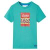 Kinder-Kurzarmshirt Dunkles Minzgr&uuml;n 104