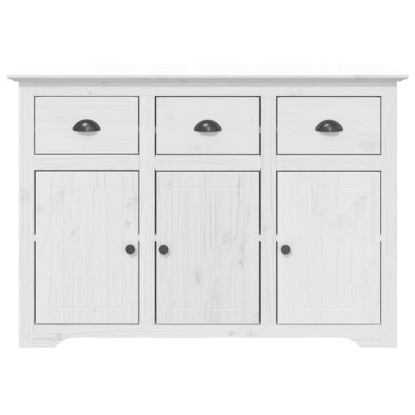 vidaXL Sideboard BODO Weiß 115,5x44x80 cm Massivholz Kiefer