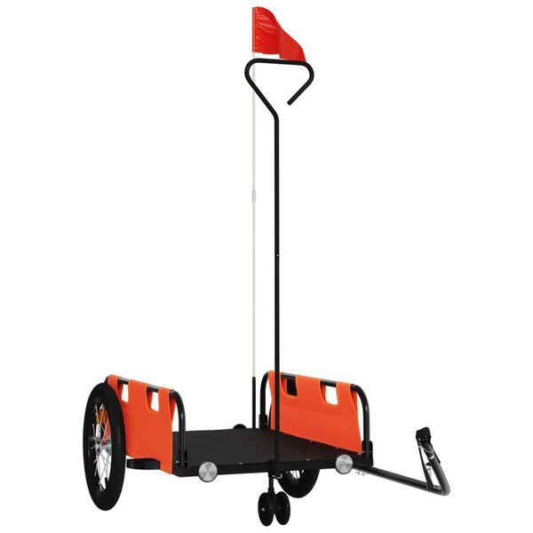 vidaXL Fahrradanh&auml;nger Orange Oxford-Gewebe und Eisen
