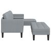vidaXL Sofa Set mit Kissen 2 pcs Hellgrau Polyester