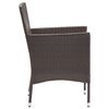 vidaXL Garten-Essstühle 2 Stk. Poly Rattan Braun