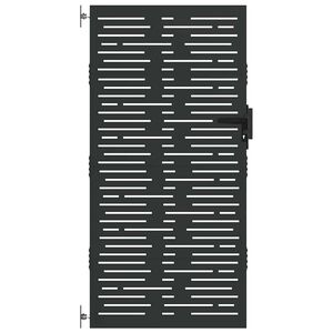 vidaXL Gartentor Schwarz 85 x 200 cm Pulverbeschichteter Stahl