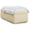 vidaXL Boxspringbett mit Matratze Creme 90x200 cm Stoff