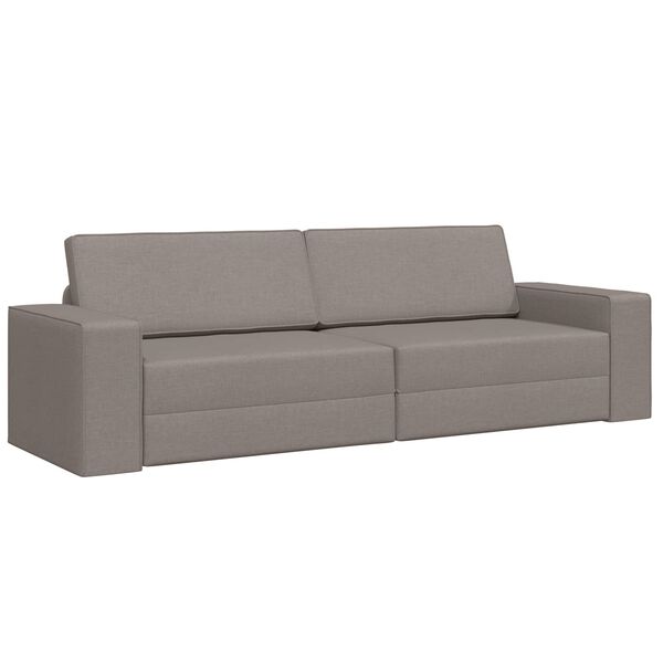 vidaXL Schlafsofa 200cm Taupe Stoff