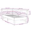 vidaXL Massivholzbett mit Regal ohne Matratze Wachsbraun 90x200 cm