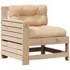 vidaXL 4-tlg. Garten-Lounge-Set mit Kissen Massivholz Kiefer