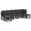 vidaXL Outdoor-Sofagarnitur Schwarz Polyester
