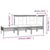 vidaXL 11-tlg. Garten-Lounge-Set mit Kissen Grau Poly Rattan
