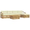 vidaXL Outdoor-Sofagarnitur 6 Stk. Wei&szlig; und Creme Polyester