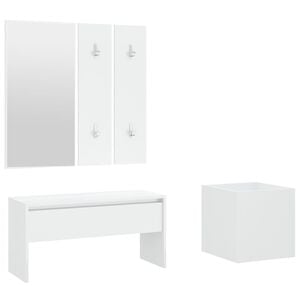 vidaXL Garderoben-Set Wei&szlig; Holzwerkstoff