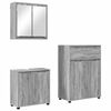 vidaXL Badezimmerm&ouml;bel-Set 3 stk. Graues Sonoma 72,5 x 36,5 x 100 cm