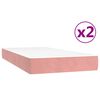 vidaXL Boxspringbett mit Matratze Rosa 200x200 cm Samt