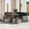 vidaXL Gartensofa-set 8 pcs Grau Poly-Rattan