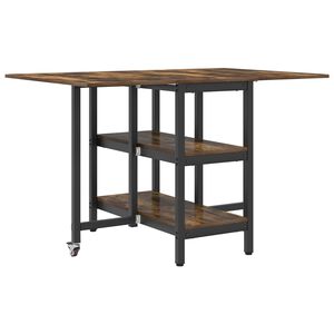 vidaXL Esstisch 122 x 80 x 76,5 cm Holzwerkstoff Ger&auml;ucherte Eiche