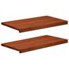 vidaXL Fensterb&auml;nke 2 stk. Braun 70 x 40 x 2 cm Massivholz Buche