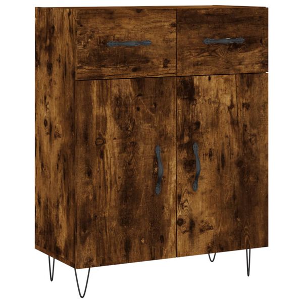 vidaXL Sideboard Räuchereiche 69,5x34x90 cm Holzwerkstoff