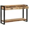 vidaXL Konsolentisch mit Regal Braun 120 x 33 x 75 cm Massivholz Mango