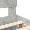 vidaXL Bettrahmen mit Regal Beton Grau 160 x 200 cm Holzwerkstoff