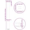 vidaXL Bartischbeine 4 Stk. Naturstahl 110-112 cm Stahl