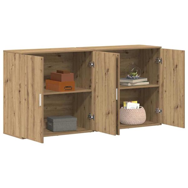 vidaXL Sideboard 2 pcs Artisan-Eiche 79 x 38 x 80 cm Holzwerkstoff